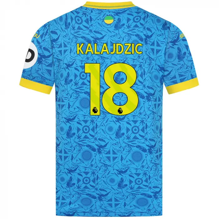 Wolverhampton Wanderers Shop | 2025-26 Wolves Third Shirt – Adult KALAJDZIC 18 Wolverhampton Wanderers Merchandise